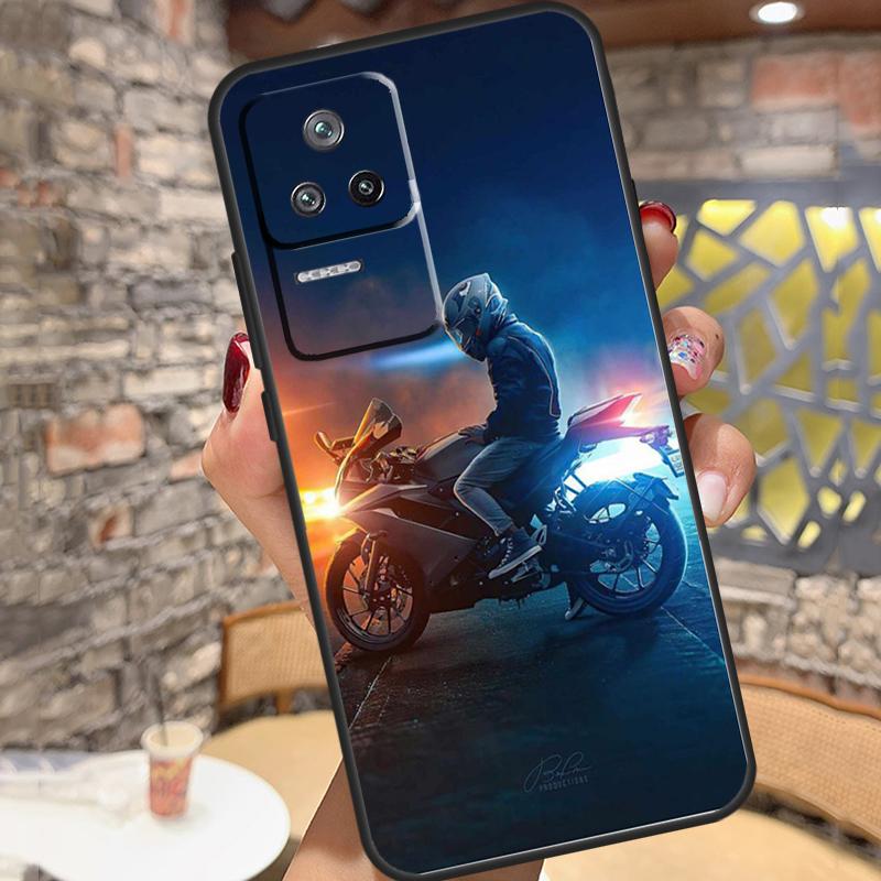 Fashion Motorcycle Man Case For Xiaomi 14T Pro 13T 11T 12T 13 14 15 Ultra POCO X6 X7 Pro X3 X5 M6 F5 F6 Pro Cover