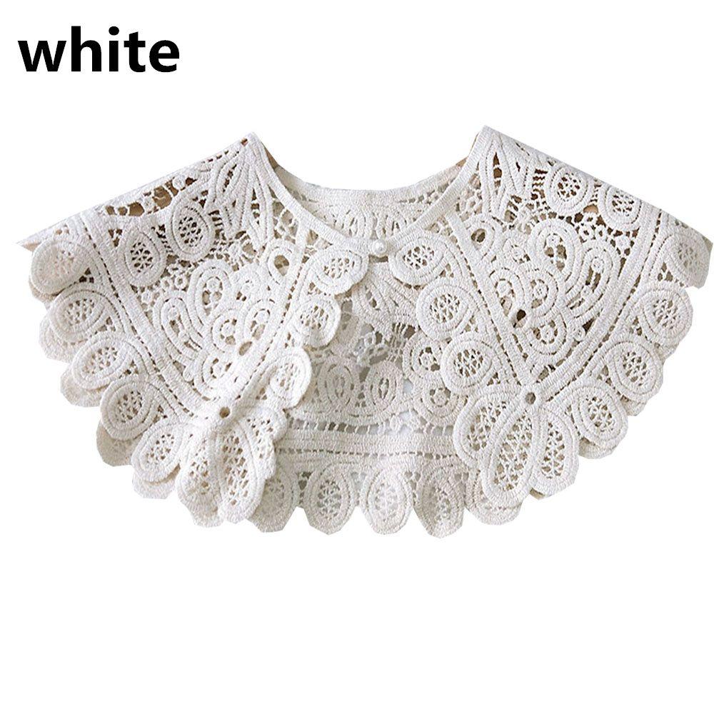 Handmade Hollow Knitting False Collar Lace Vest Skirt Decorative Shawl