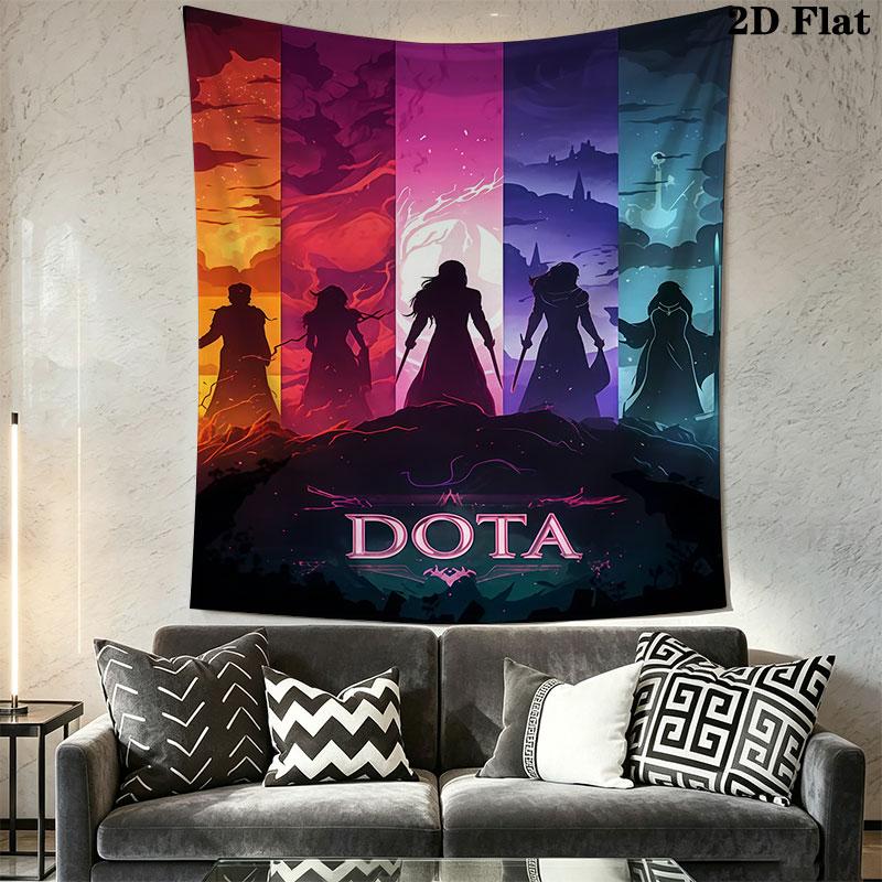 DOTA 2 Настенный Повесной Печатный Тканевый Плед Декоративные Гобелены для Спальни Гостиной Домашний Декор