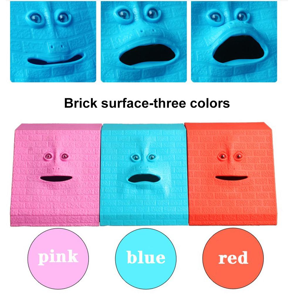 Face Coin Bank Money Eating Coin Bank Electric Sensor Money Saving Bank Coin Container Birthday Christmas Gifts for