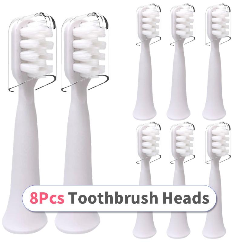 Brush Heads for Xiaomi Mijia T100 Toothbrush Heads Gum Care Soft Toothbrush Heads with Protecting Caps for Healthy Brushing