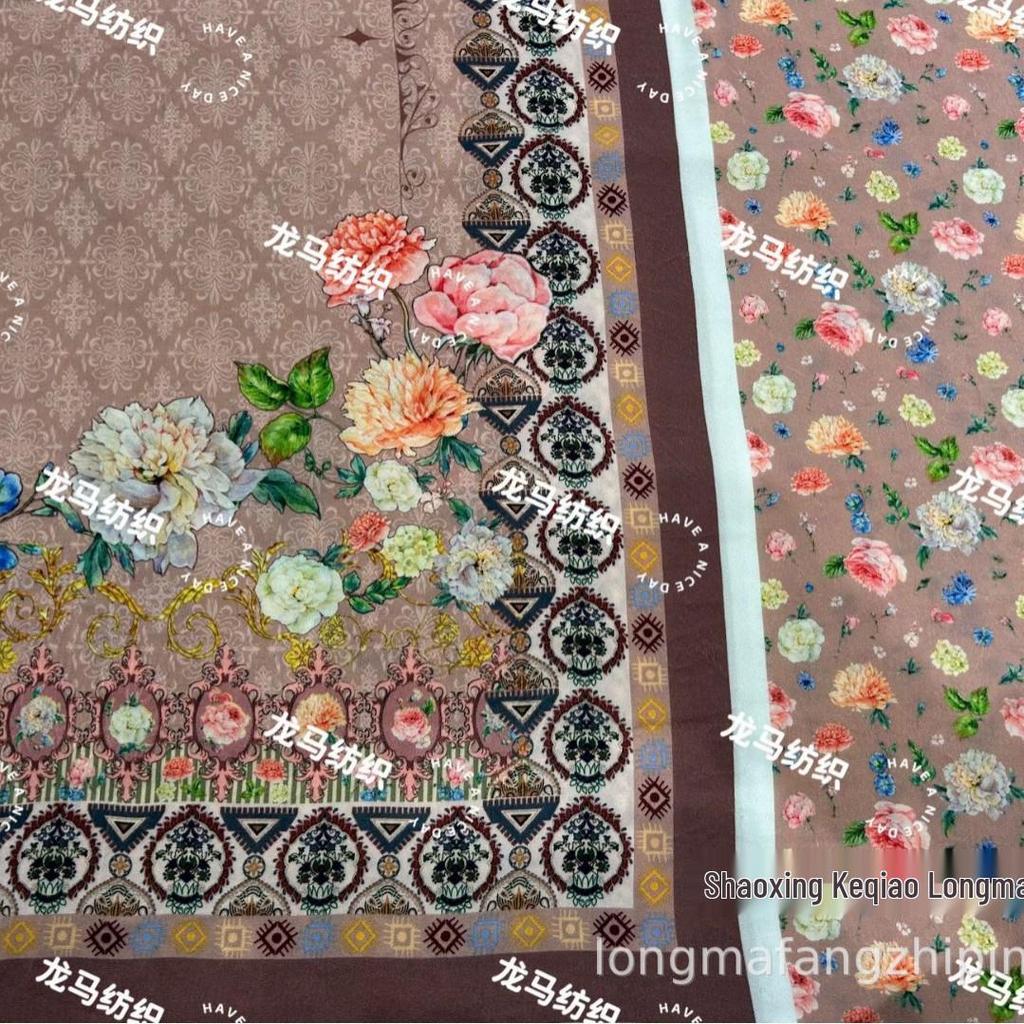 Корейская бархатная ткань с цифровой печатью для шарфов