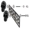Skull License Plate Screw Fasteners Decorative Cool Funny License Plate Bolts License Plate Frame Kit 4 Pcs Aluminum Alloy Universal Fit Most Cars