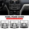 3X Carbon Fiber Car Center Console Air Outlet Conditioner CD Panel Mid Air Vent Cover Trim For Mercedes Benz C Class W204 07-10
