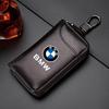 NTSM5 Leather Car Key Wallet Zipper Keys Organizer Fashion Men Keychain Case Accessories For BMW X6 X1 X2 X3 X4 X5 X7 E46 E39 E90 E36