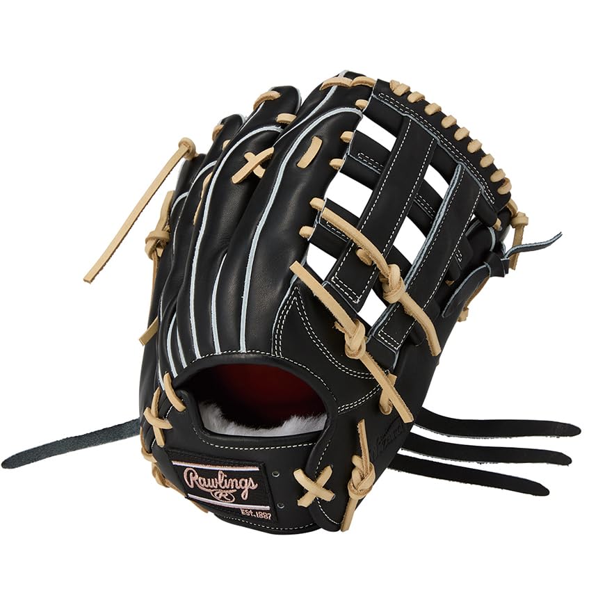 Rawlings PRO PREFERRED Wizard Бейсбольная перчатка для броска #02, Хардбол, GH5FPW2B87MG, Полевого игрока, Черная, 12,25 дюйма, Для левой руки