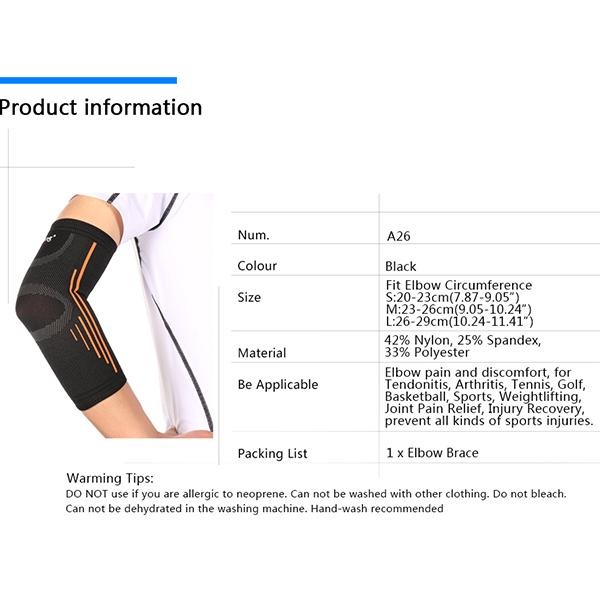 Support Gym Elastic 1pcs Elbow Sport Elbow Protective Pad Basketball Arm Sleeve Elbow Brace