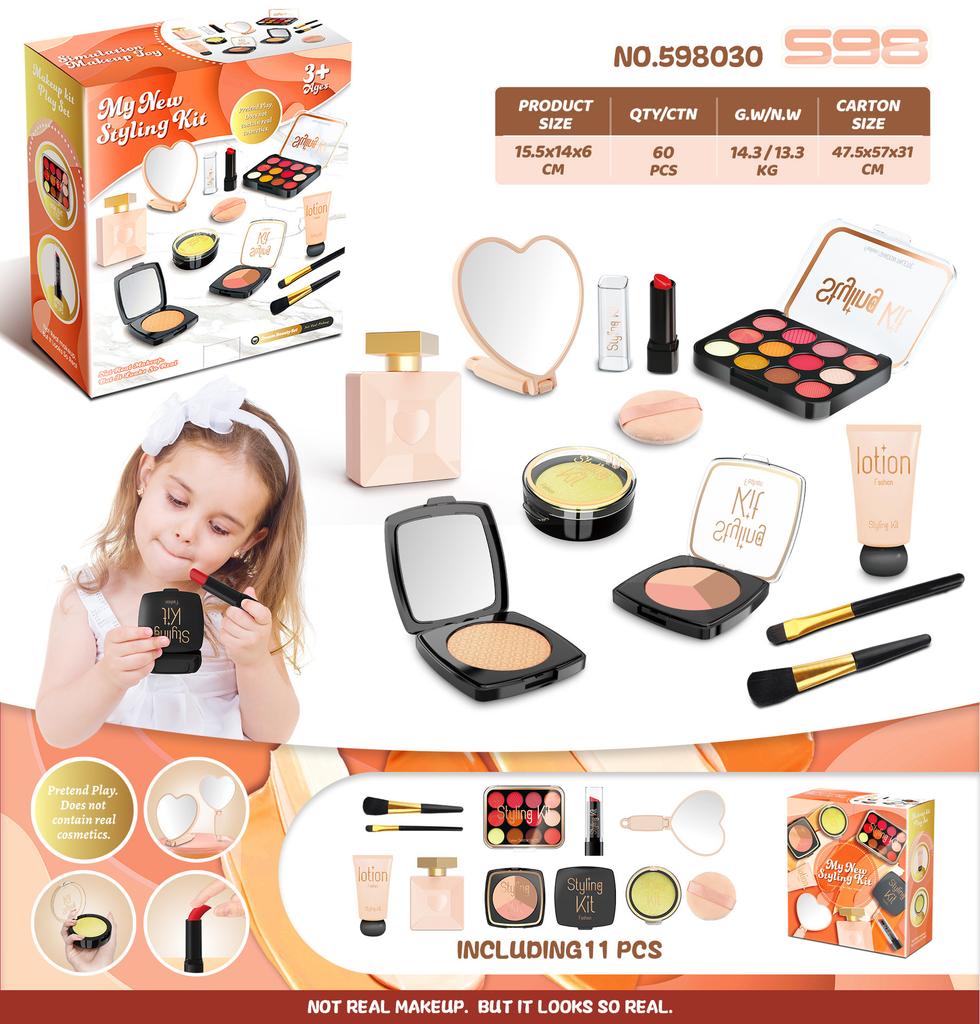 Children'S Play House Simulation Makeup Toy Girl Makeup Set No Liquid Can Not Be Smeared Pink