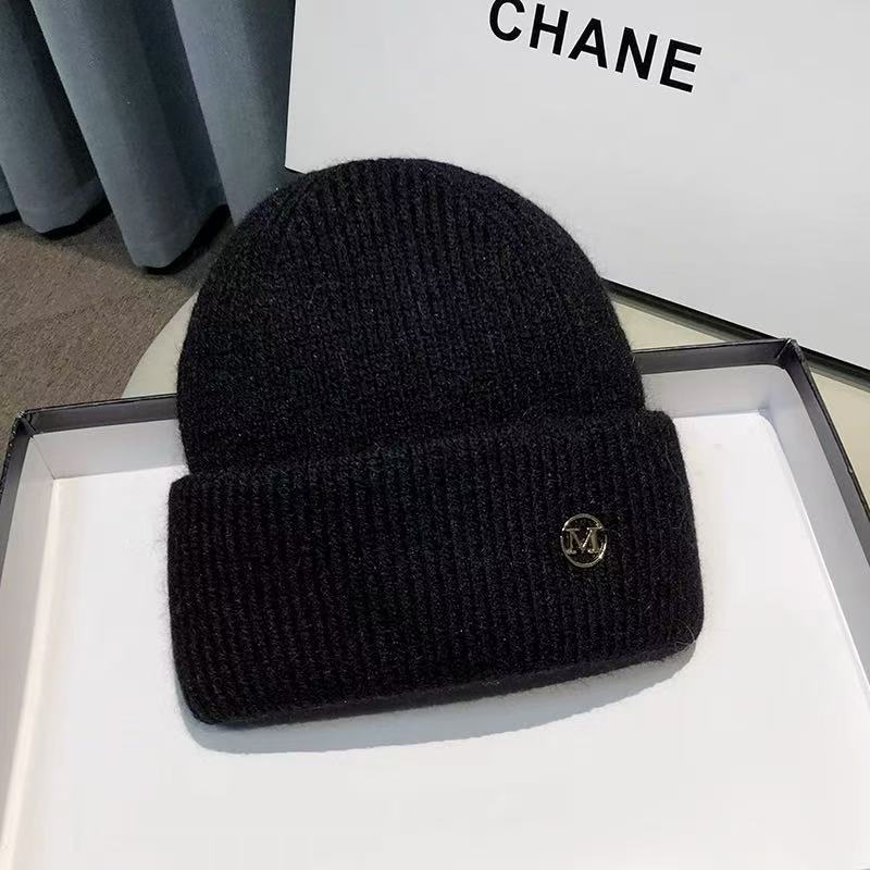 Мужская зимняя ветрозащитная, холодостойкая и теплая шерстяная вязаная шапка супертолстая утолщенная шапка-бини для большой окружности головы