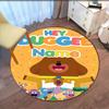 Custom Name Hey Duggee Printed Round Rug Carpet Chair Rug Area Rug Entryway Doormats,for Office Chair Living Room Bedroom Kitchen Room.