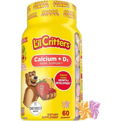 Детские жевательные мармеладки Lil Critters Кальций + D3 для поддержки костей