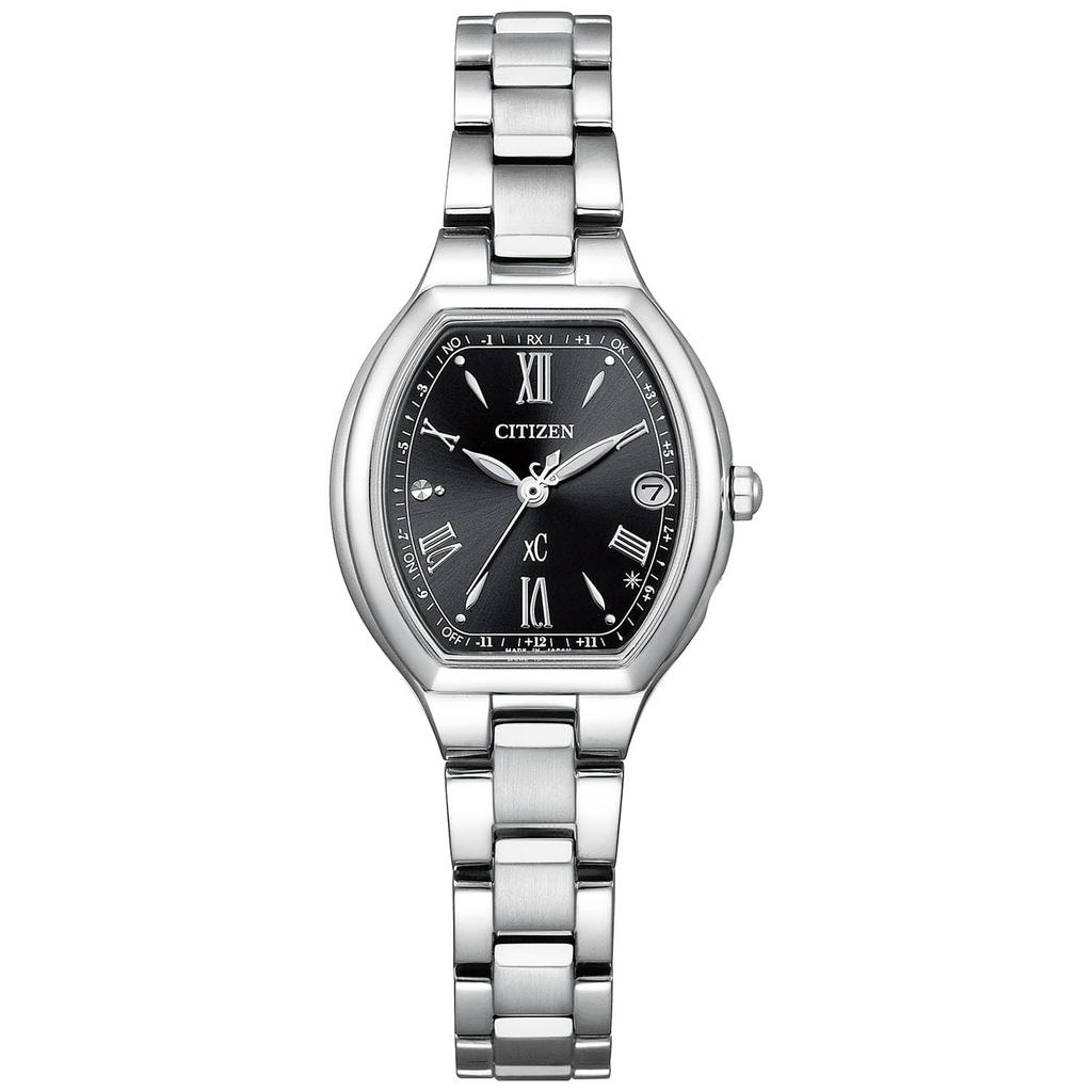 Cross Sea Radio Watch Waterproof Black Basic Collection Silver [Citizen] Photo-powered Eco-Drive ES9360-66E Women's