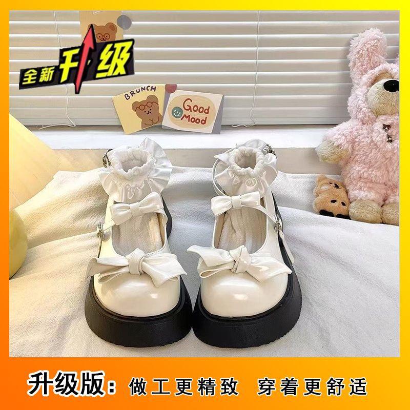 Студенческая jk универсальная форма обувь Лолита 2025 новая круглая голова подошва-маффин милые Мэри Джейн маленькие кожаные туфли женские