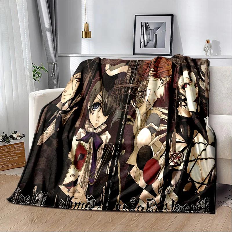 3D аниме Черный дворецкий мультяшное одеяло, мягкое одеяло для дома, спальни, кровати, дивана, пикника, путешествий, офиса, отдыха, одеяло, детское одеяло