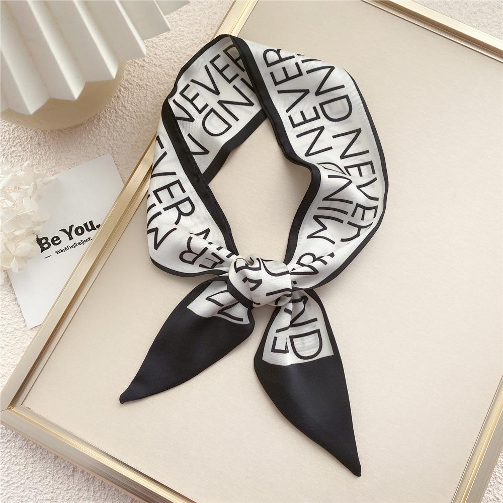 Новые шарфы Шелковые шарфы Женские весенние и осенние длинные декоративные профессиональные шарфы Летние тонкие стили в сочетании с рубашками Стильные