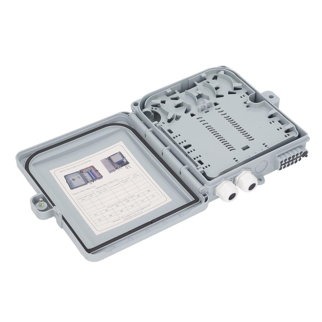 Оптическая распределительная коробка 12 портов Водонепроницаемая волоконно-оптическая коробка-сплиттер для SC FC PLC