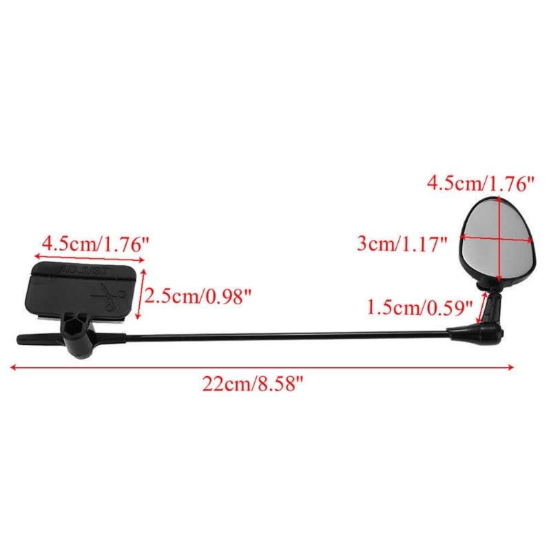 Flat Bicycle Helmet Mirror Helmet Mounted Rear-view Cycling Accessory