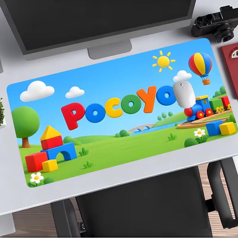 Pocoyo Extended Gaming Mouse Pad with Stitched Edges NonSlip Rubber Base Waterproof Desk Mat for Computer Laptop Office Gaming