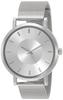 Fieldwork QKD048-1 Men's Analog Classy Watch with Metal Band and Mesh Strap, Silver