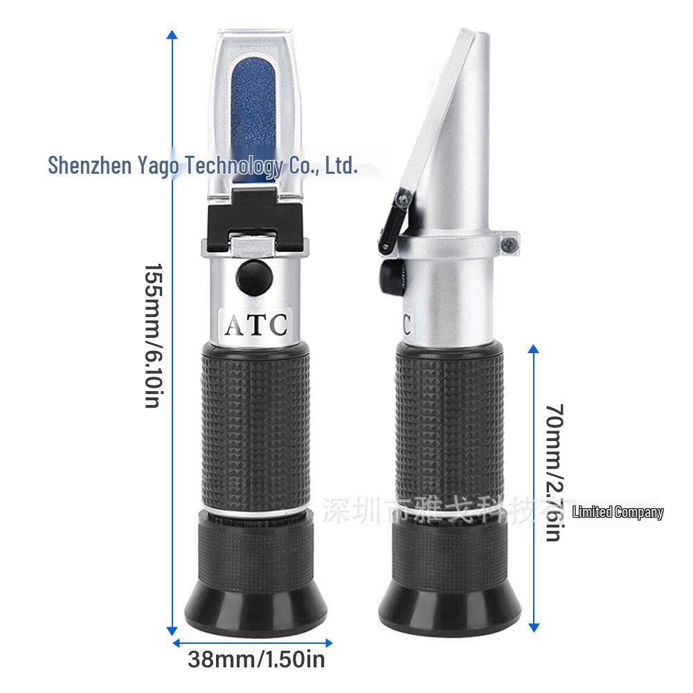 Handheld Refractometer 0-40% Brix Sugar & 0-25% Red/Fruit Wine Concentration Tester