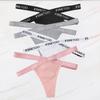 FINETOO 4PCS/Lot Sexy Cross Strap Cotton G-String Women's Panties FINETOO Letter High Waisted Fashion Thongs Panty Lingerie M-XL