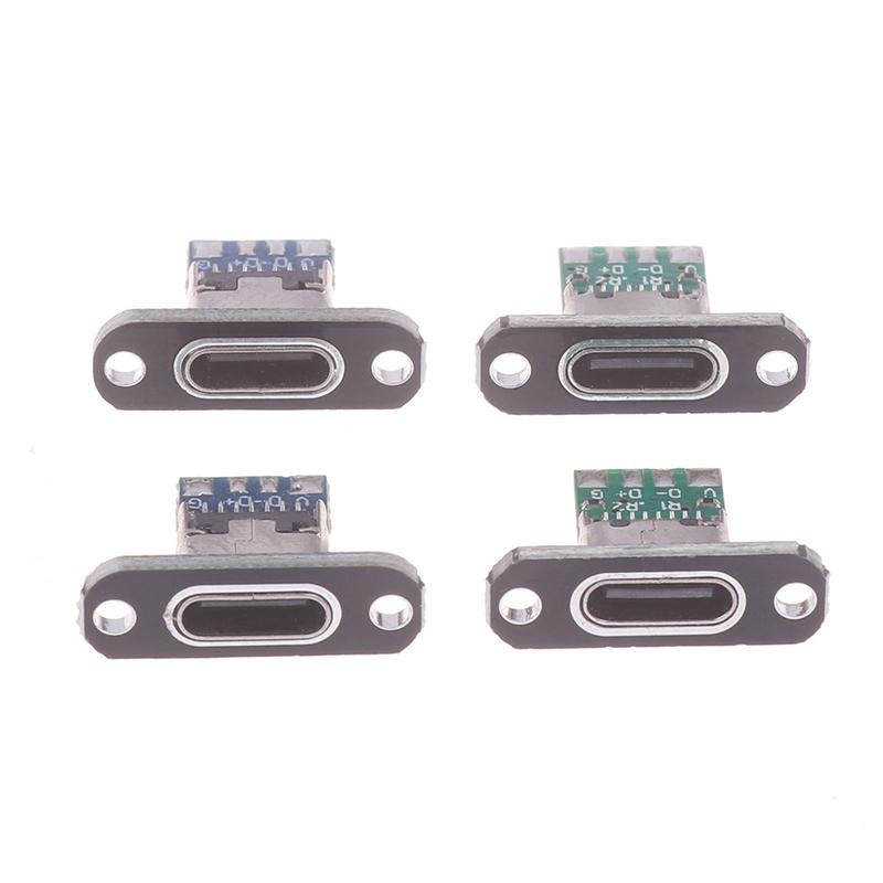 5 шт. разъем USB 3.1 Type C с винтовой фиксирующей пластиной Type-C USB Jack 3.1 Type-C 2Pin 4Pin женский разъем разъем для зарядки порт