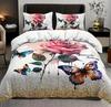 Three-Piece Butterfly Digital Printing Quilt Cover Bedding Home Textile