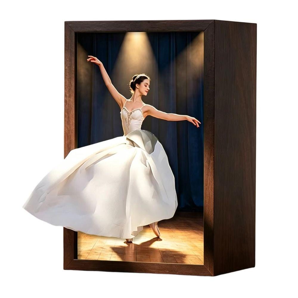 Elegant Design Ballet Tissue Box Wooden Desktop Napkin Holder Wooden Tissue Box Bedside Table