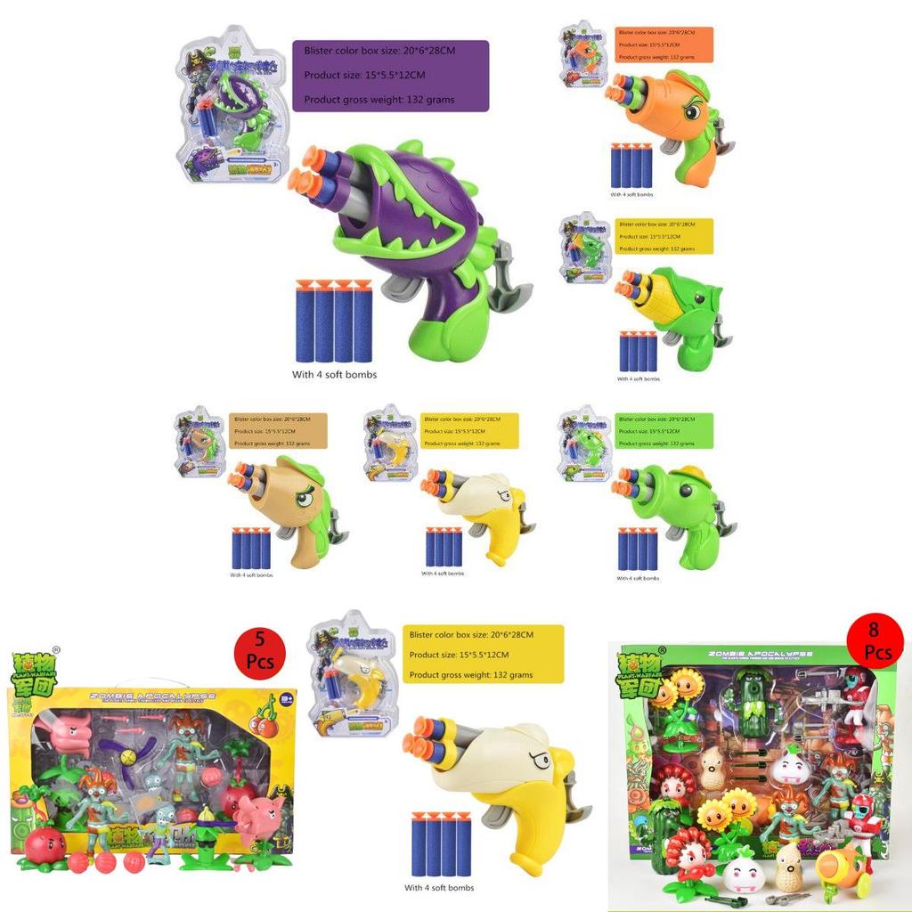 Plants Vs Zombie Peashooter Action Figure Dolls Set High Quality Kids Present