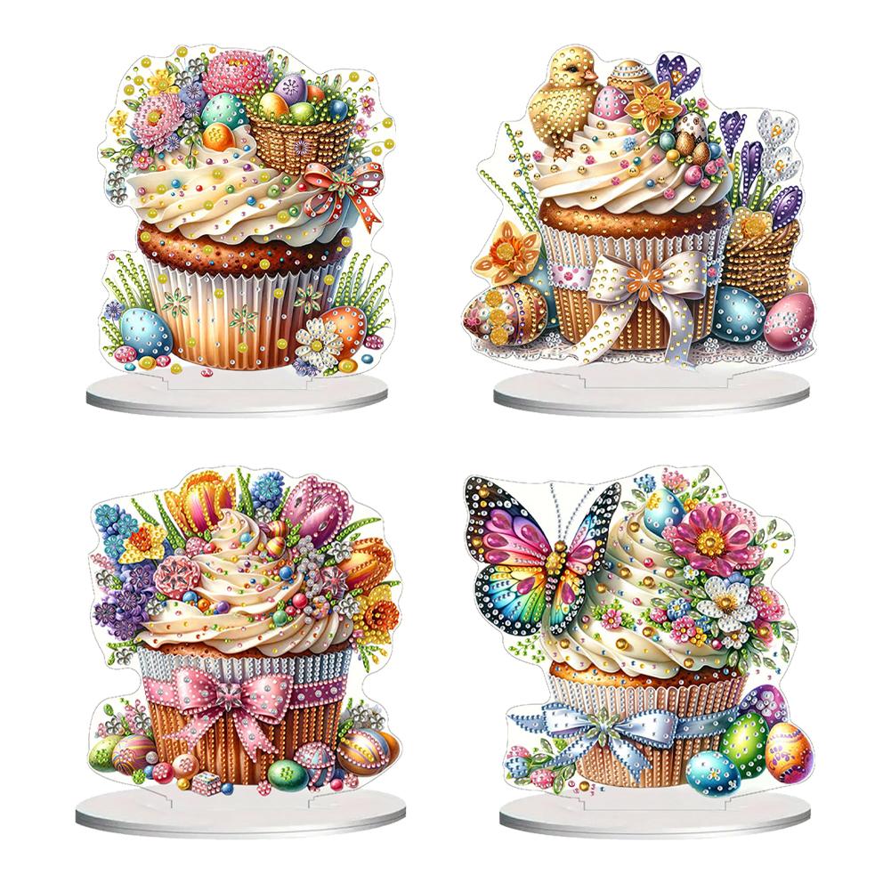 2D Flat Easter Cake DIY 5D DIY Diamond Art Tabletop Decorations Diamond Painting Desktop Decorations Bedroom Table Decoration