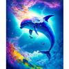 Diy Painting By Numbers For Adults Starter Kits Dolphin Animals Acrylic Paint On Canvas With Frame For Home Decors