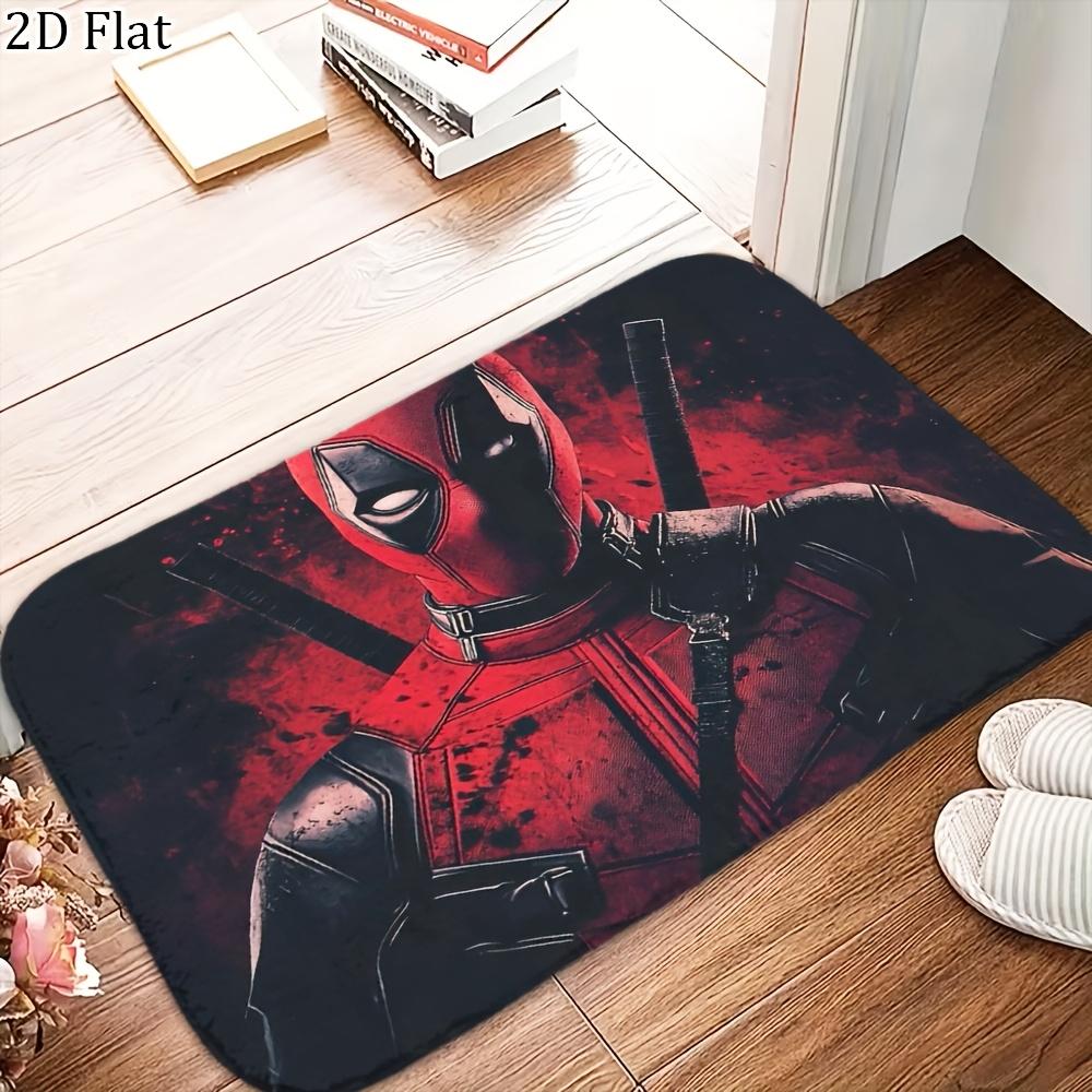 1 шт. Фланелевый коврик Marvel Superheroes, Коврик для ванной комнаты, Различные размеры, Многофункциональный, для ежедневного использования, Подходит для ванной комнаты, Прихожей, Прачечной