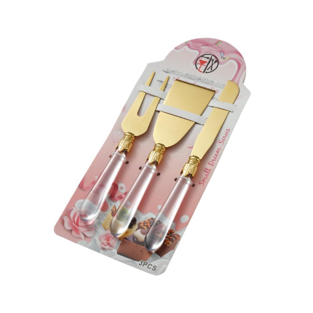 Stainless Steel Cheese Shovel Fork Set Reusable Cake Shovel Cheese Tools Dessert Knife Kitchen