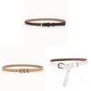 Genuine Leather Womens Belt Fish Pattern Thin Dress Waistband For Business And Casual Wear