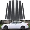 6Pcs Carbon Fiber Car Door Window Center Middle Column BC Pillar Post Mirror Effect Cover Trim Sticker Fit For Lexus IS 2006-2013