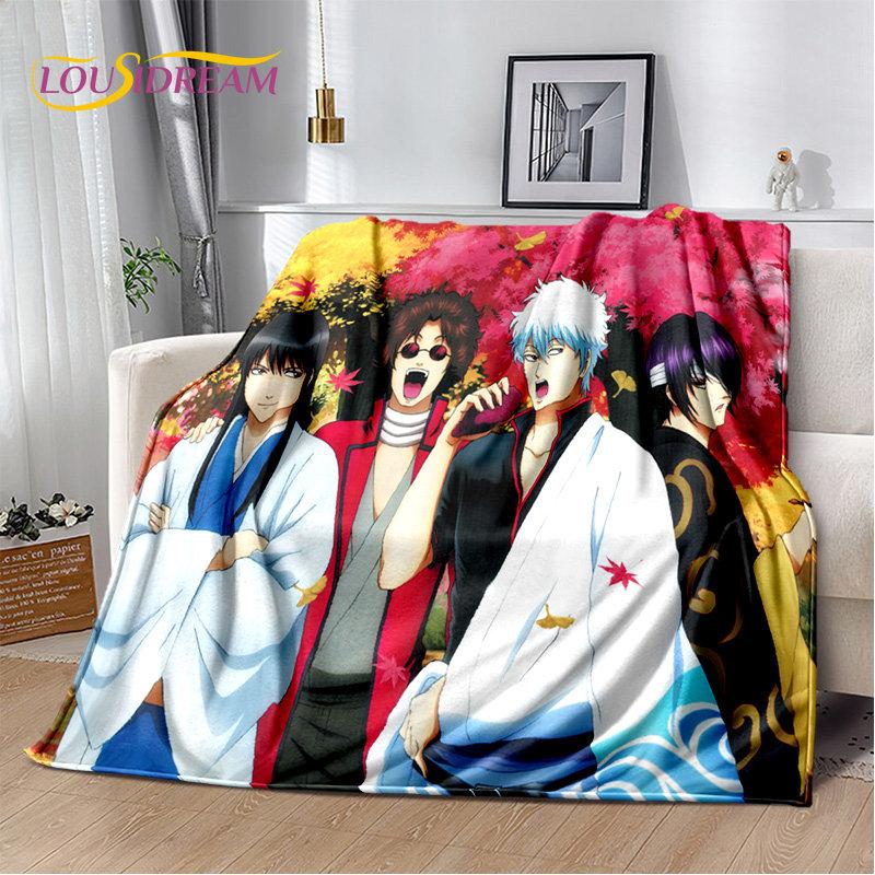 Gintoki Kagura Gintama аниме мягкое плюшевое одеяло, фланелевое одеяло для гостиной, спальни, кровати, дивана, чехол для пикника, детское одеяло