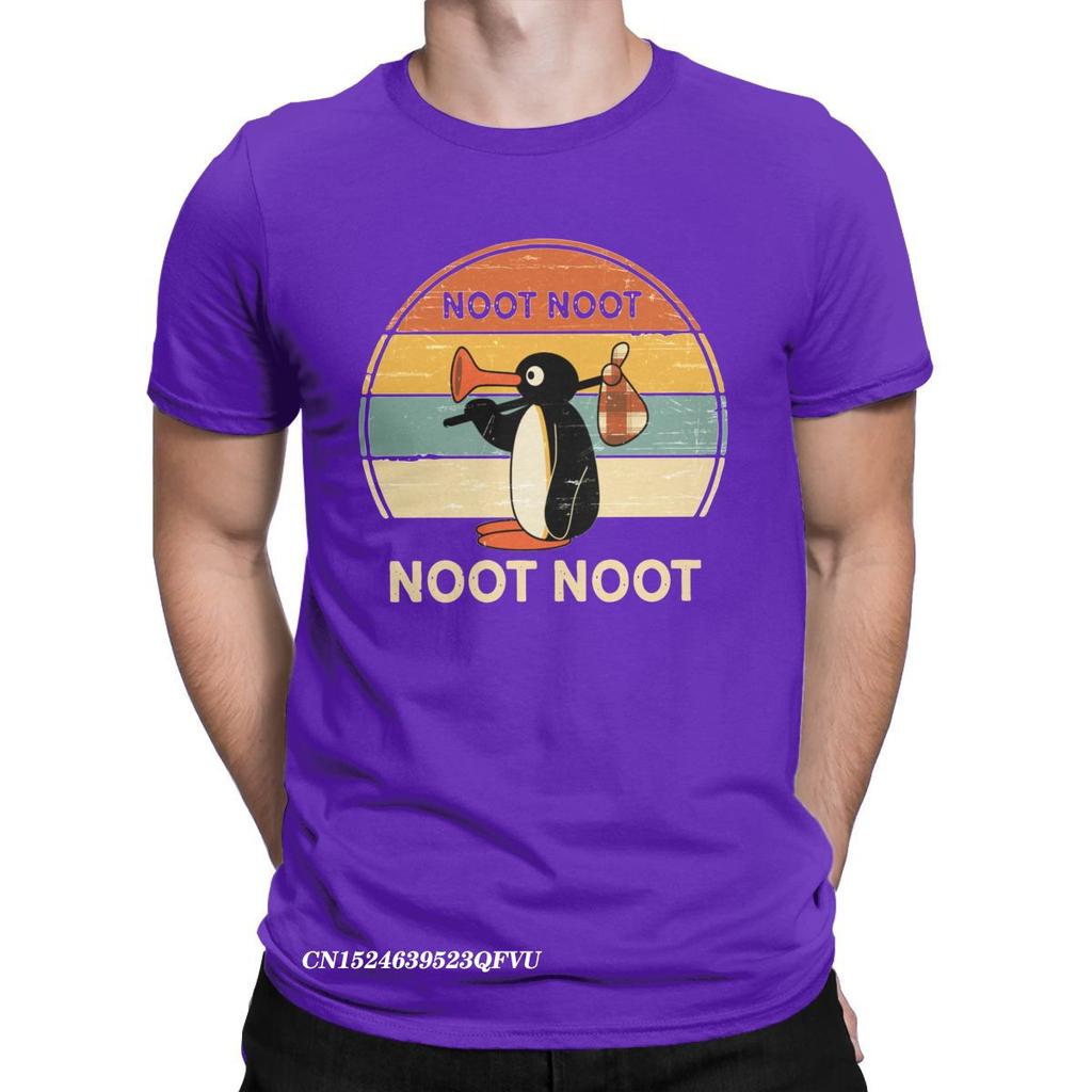 Мужская женская футболка Noot Noot Pingu Penguin Meme Gift Funny Premium Cotton Tee Shirt Harajuku Tshirt Crewneck Clothing Printing