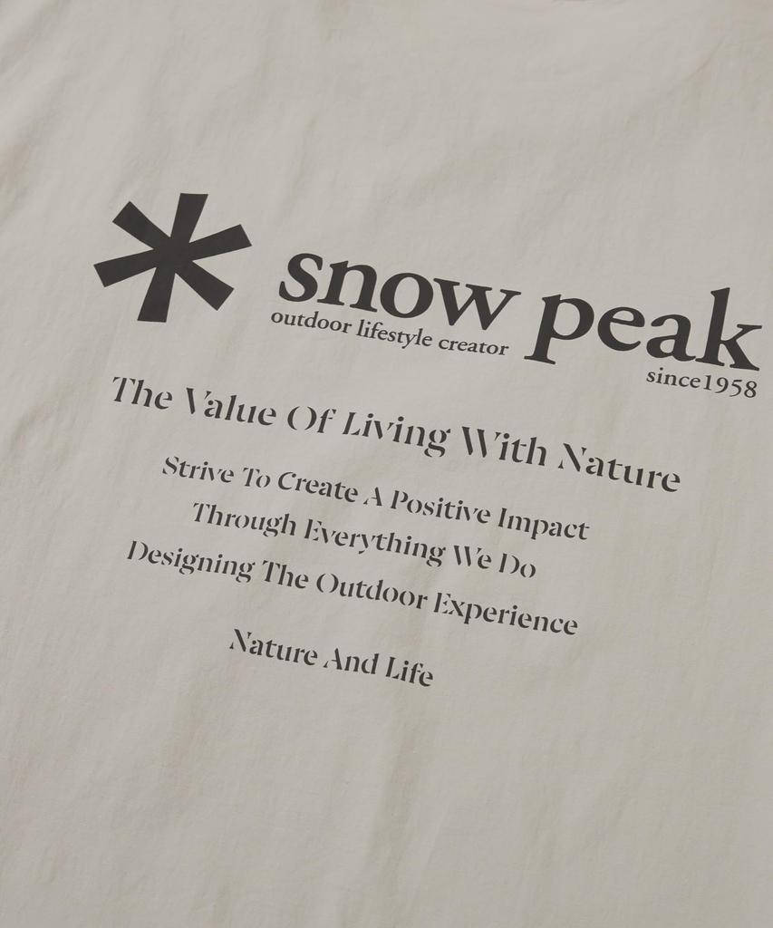 Snow Peak Clend Гибридная футболка с коротким рукавом GS-S26MMDTS56 Футболка, Короткий рукав, Мужская/Женская, OFF WHITE, M