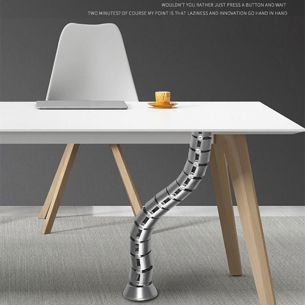 Менеджмент Спиральная Трубка Офисный Стол Органайзер для Кабелей Кабелеукладчик Защита Шнура Труба для Хранения