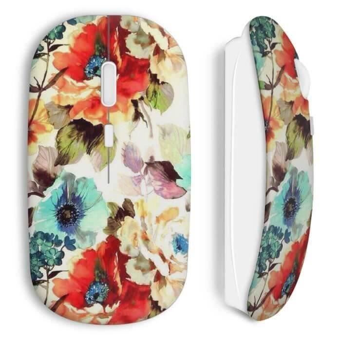 Souris Sans Fil Flowers fleur peinture