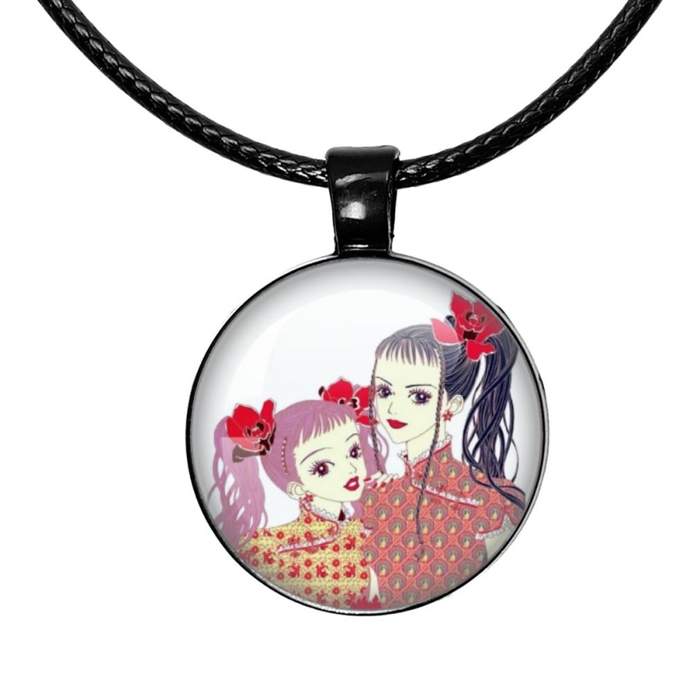Ожерелье Paradise Kiss Аниме Юкари Хаясака Мивако Сакурада Черная веревочная цепочка Стеклянный кулон Ожерелье Шарм Украшения Подарок