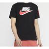 Nike Спортивная одежда с круглым вырезом, повседневная футболка с коротким рукавом, мужские топы, черный цвет CW0385-010