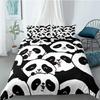 Cartoon Cute Panda Comfortable Duvet Quilt Cover Pillowcase Bedding Set Children Bedroom Decoration Home Textile
