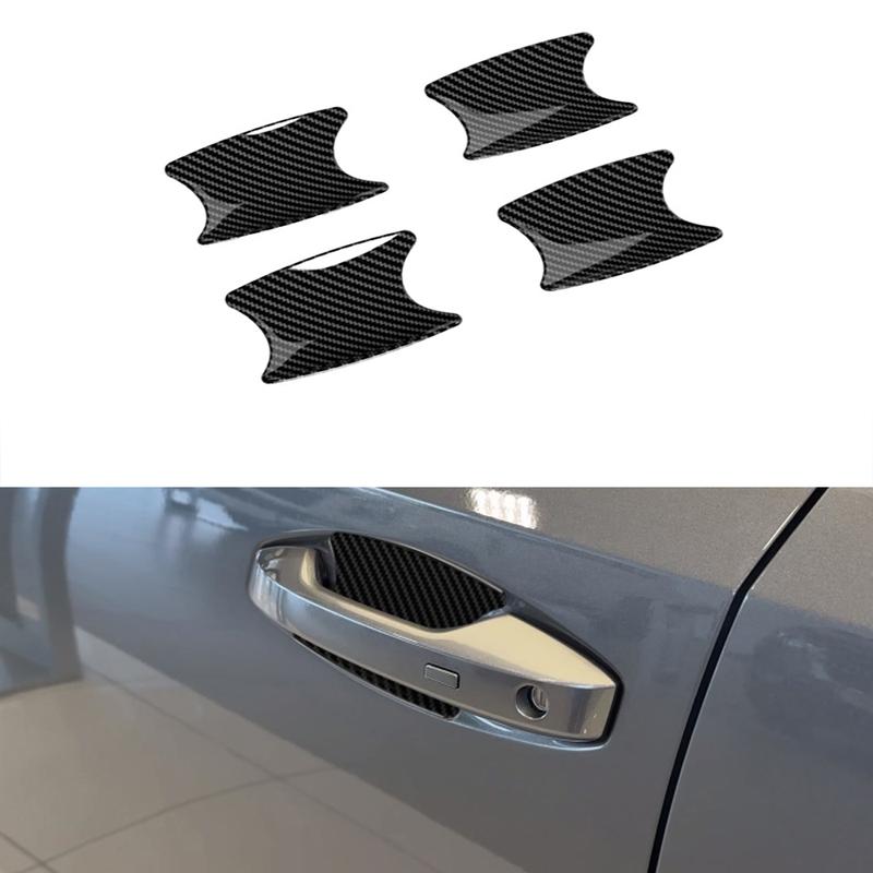 For Nissan Kicks 2024 2025 2026 ABS CarbonFiber Silver Car door handle bowl pull cover door bowl sticker Exterior Accessories