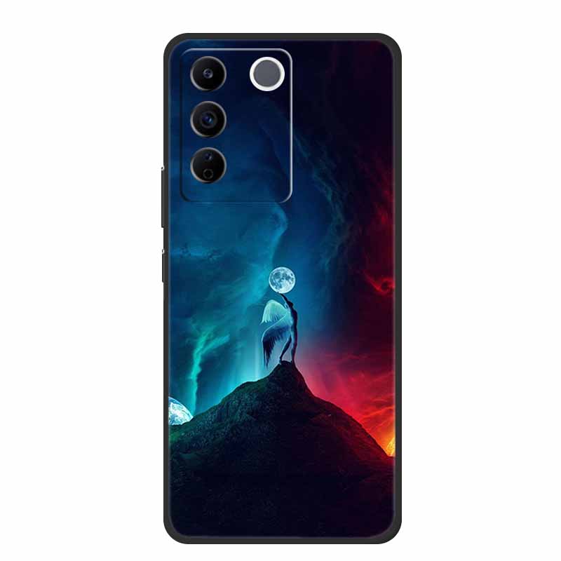 Phone Case For Vivo T2 Back Cover Case Black Silicone Shockproof Soft Coque Funda For Vivo T2 Case T 2 Capas Para For VivoT2 Bag