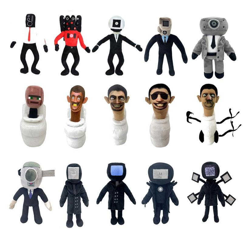 30 см Skibidi Туалет Мягкая плюшевая игрушка Монитор ТВ Фаршированные куклы Шутки игры Реквизит Забавный подарок