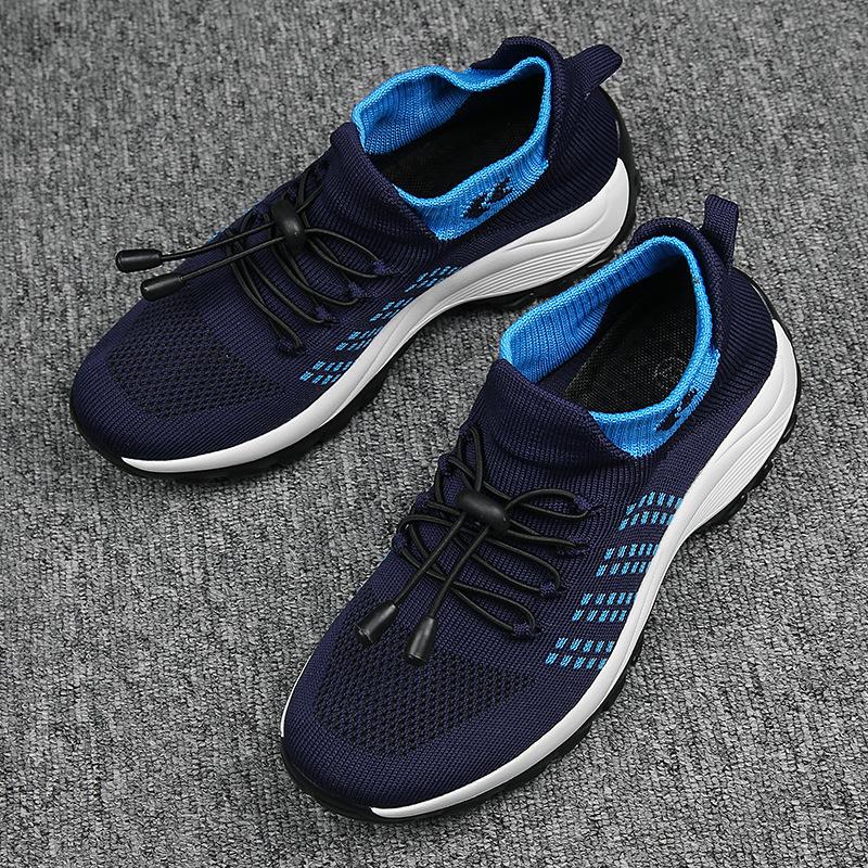 Женские удобные туфли-лодочки Flyknit, повседневная обувь на шнуровке, большой размер, нескользящая спортивная обувь 35-45