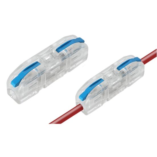 50 Pcs Lever Wire Connectors 1 in 1 Out Electrical Wire Butt Splice Inline Terminals Mini Quick Connector