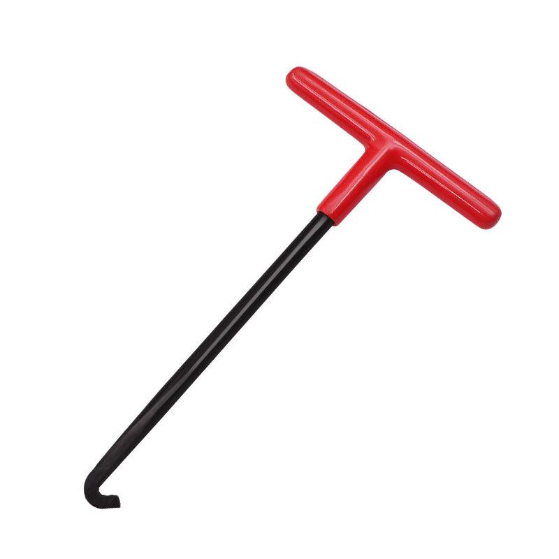 1 шт., крючок для выхлопной пружины мотоцикла, Т-образная ручка, съемник пружины выхлопной трубы, установочные крючки, инструмент для ремонта для снятия пружин