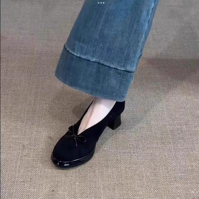 Модная весенне-осенняя обувь Мэри Джейн на платформе для женщин, обувь на толстом высоком каблуке, винтажные туфли-лодочки слипоны с бантом-бабочкой, новинка 2026